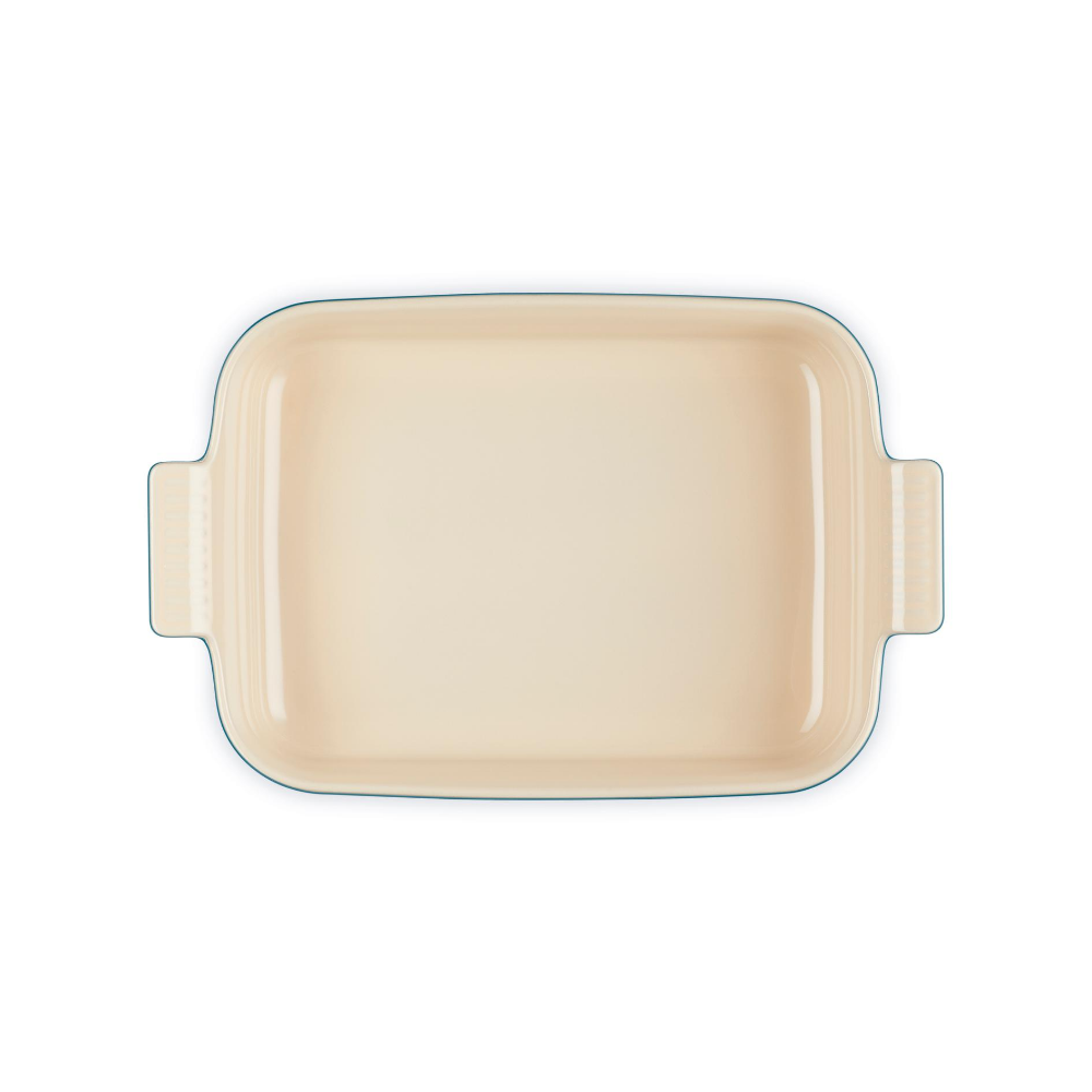 Stoneware Rectangular Dish 32cm, Deep Teal - The Gift & Art Gallery