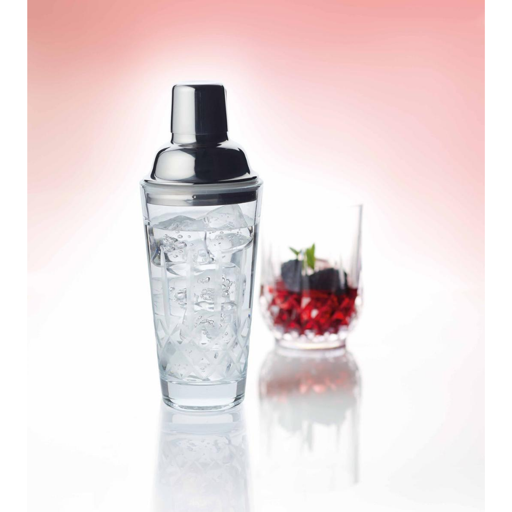 Cut Glass Cocktail Shaker, 350ml - The Gift & Art Gallery