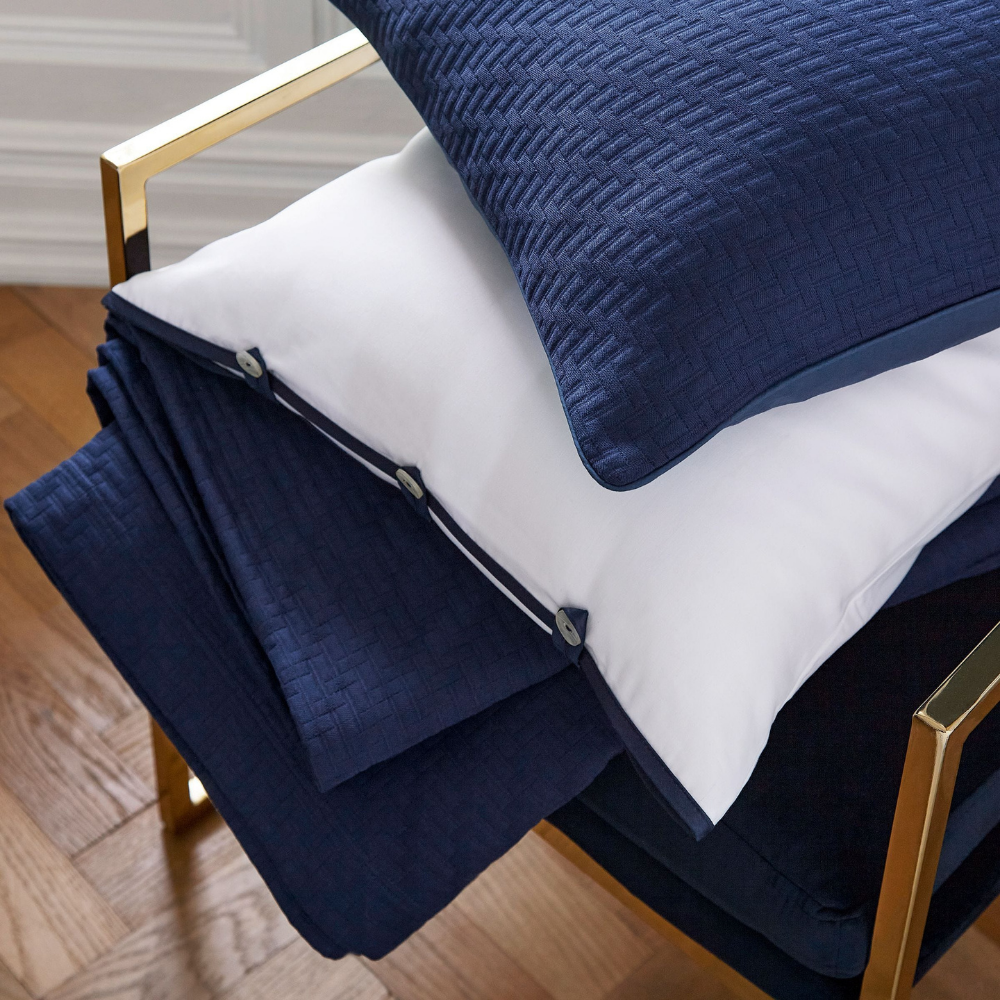 Komoro Duvet Cover-White/Midnight - The Gift & Art Gallery