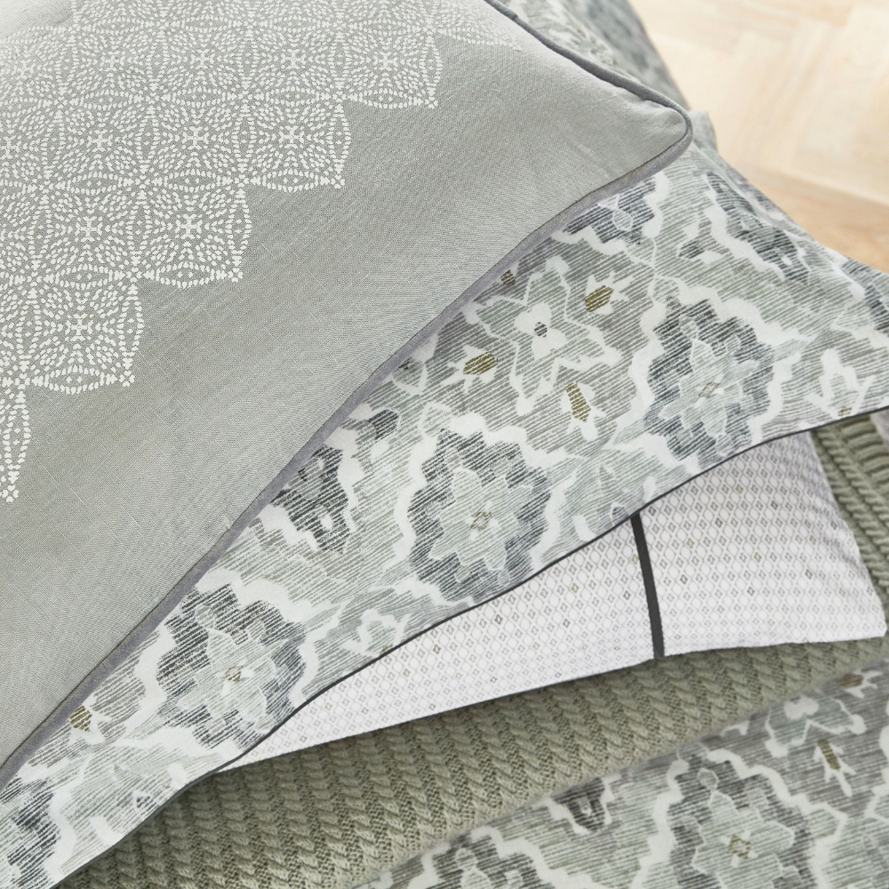 Navah Oxford Pillowcase-Sage - The Gift & Art Gallery