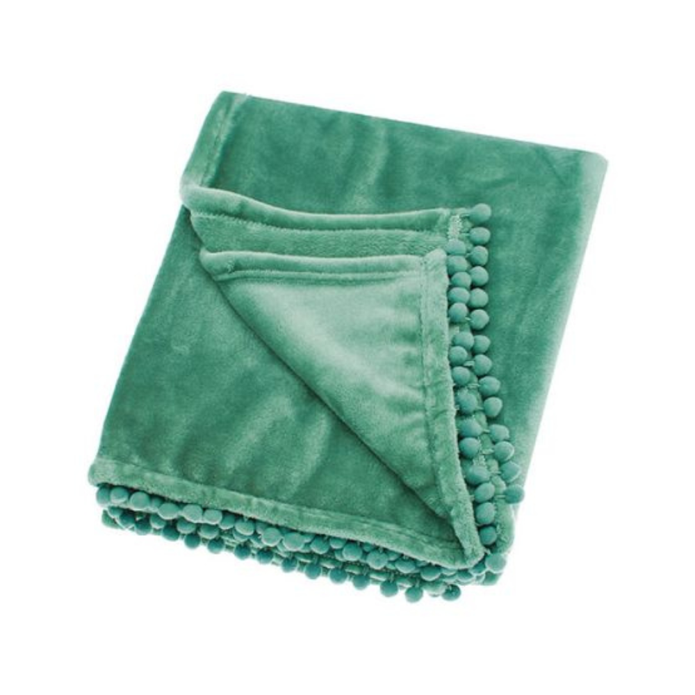 Cashmere Touch Fleece Throw - Moss - The Gift & Art Gallery
