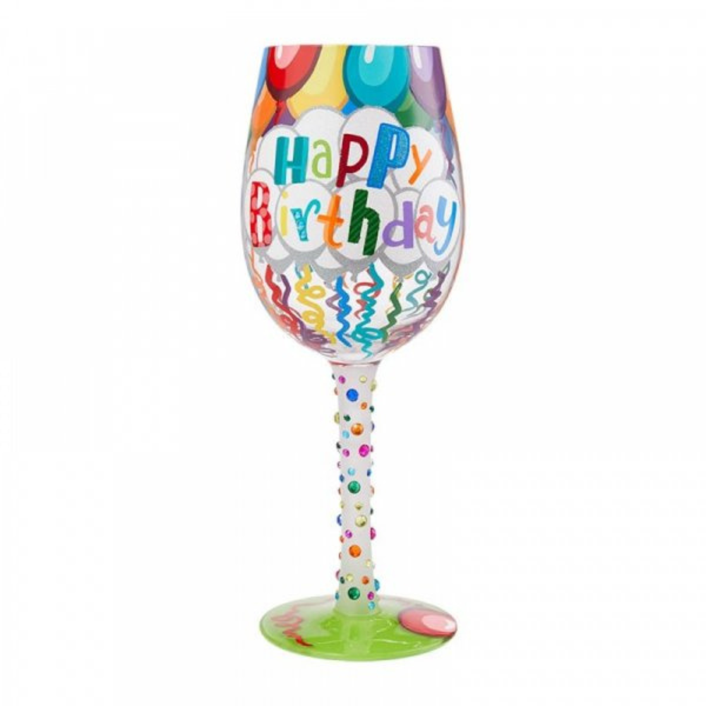 Happy Birthday Wine Glass