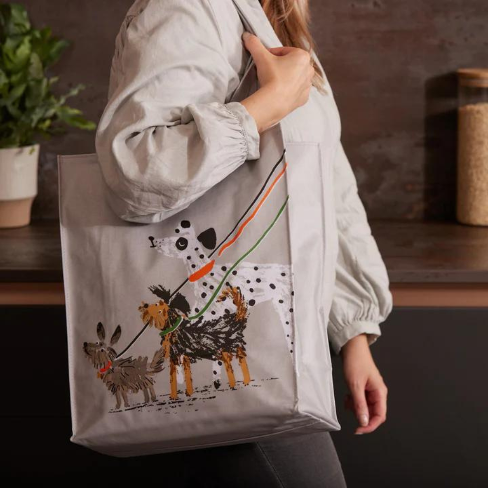 Wipeable PVC Shopping Bag - Dog Days, Medium - The Gift & Art Gallery