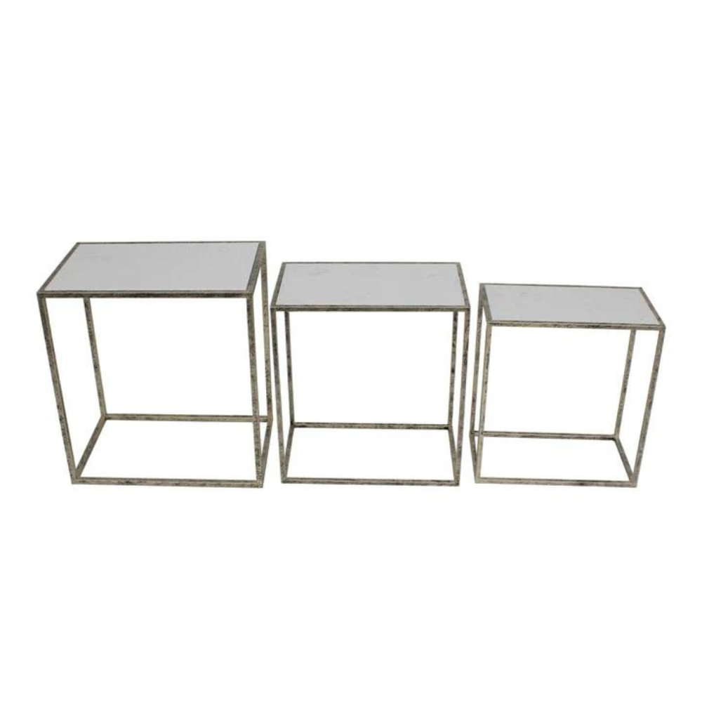 Irma Marble Top Nest of Tables - Set of 3 - The Gift & Art Gallery
