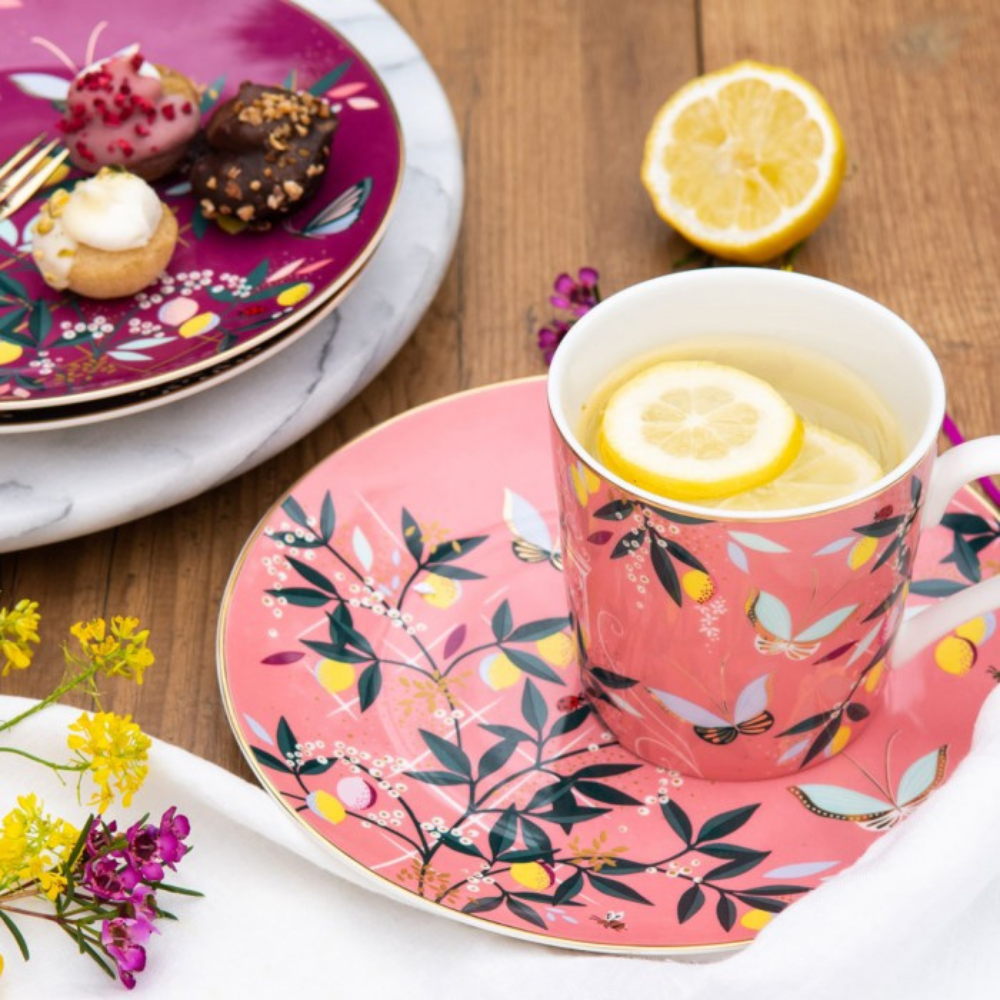 Sara Miller Orchid Cake Plates - Set of 4 - The Gift & Art Gallery