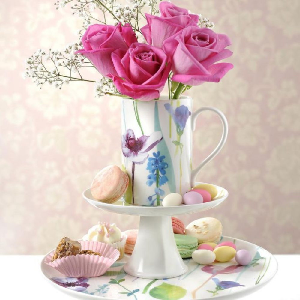 Water Garden Footed Cake Plate - The Gift & Art Gallery