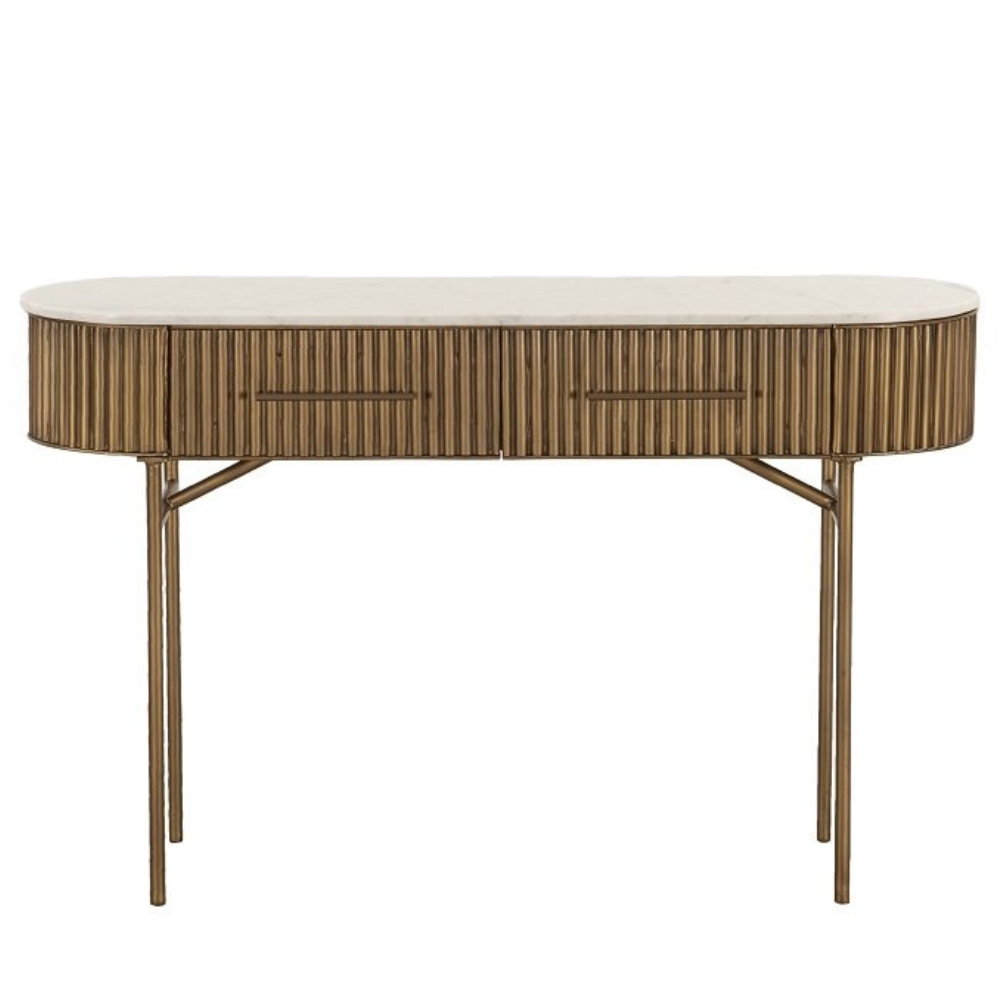 Marble Console Table Two Drawer - The Gift & Art Gallery