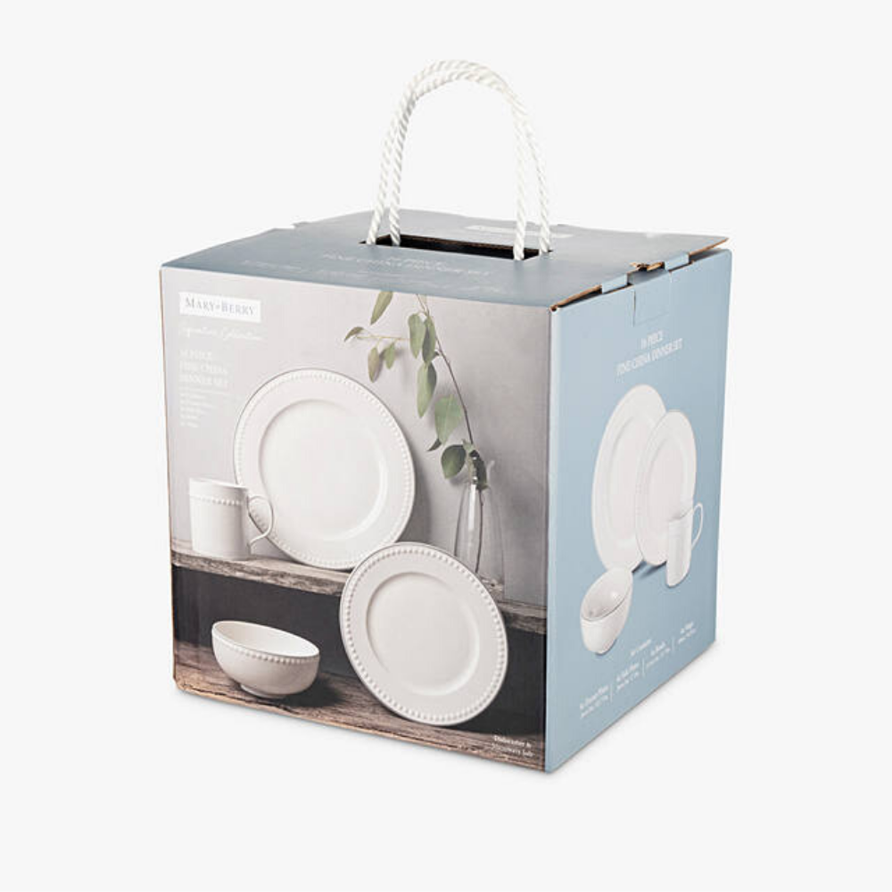 Signature Collection Dinnerware Set, White, 16 Piece - The Gift & Art Gallery