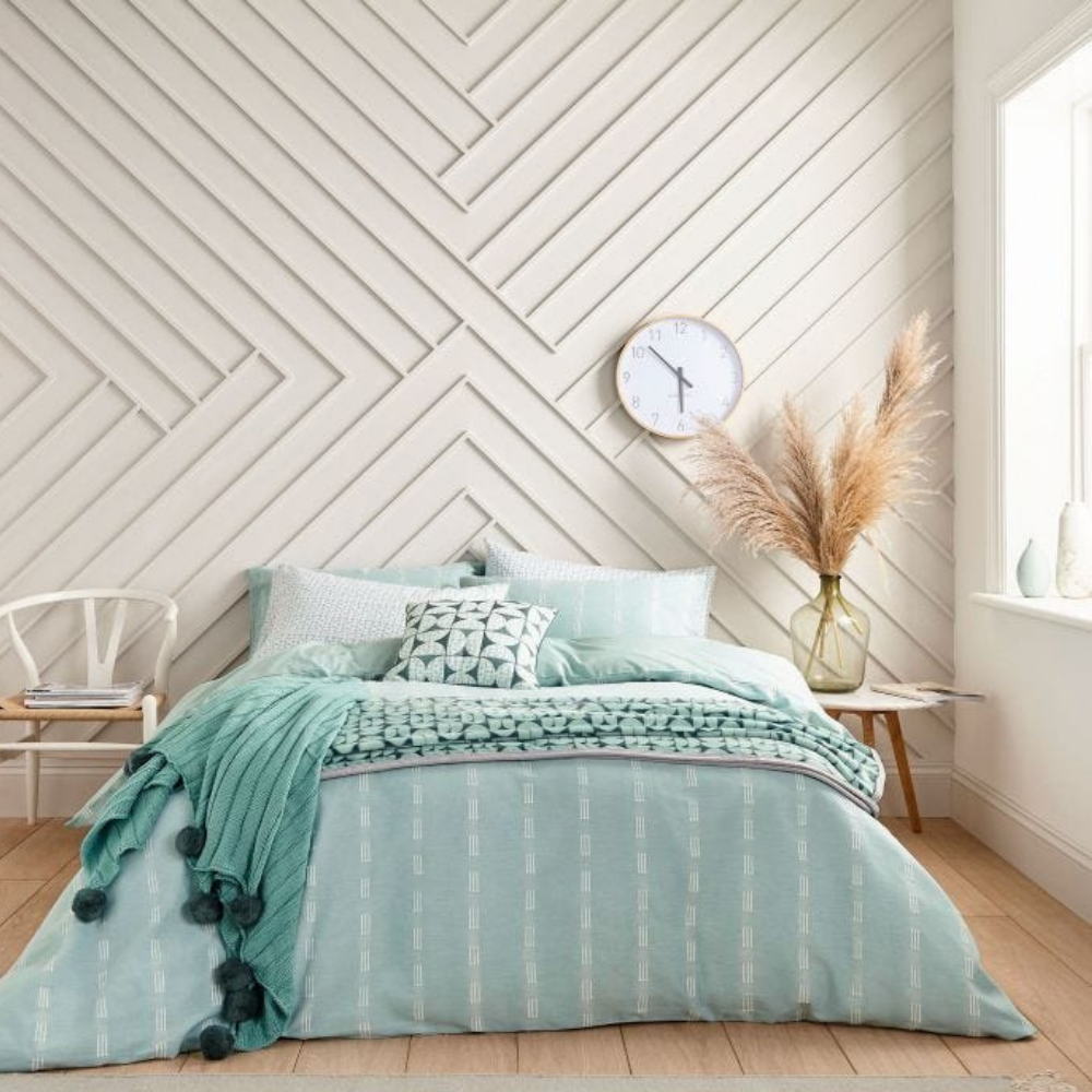 Chambray Cover Set-Aqua - The Gift & Art Gallery