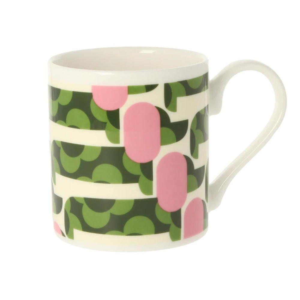 Orla Kiely 'Dog Show Pink/Green' Mug - 300ml
