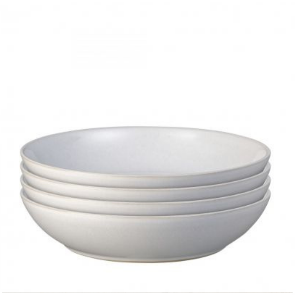 Denby Set of 4 Pasta Bowls – Cotton White - The Gift & Art Gallery