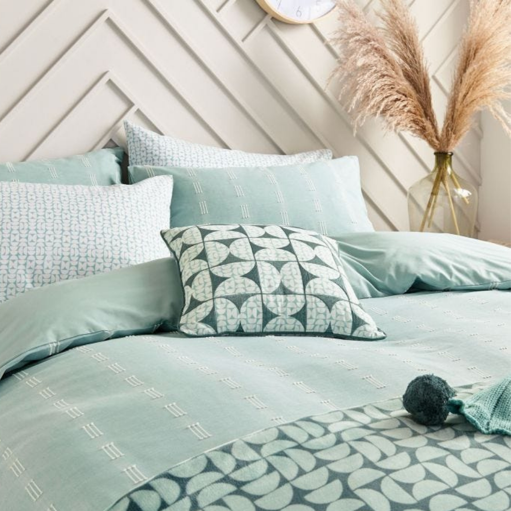 Chambray Cover Set-Aqua - The Gift & Art Gallery