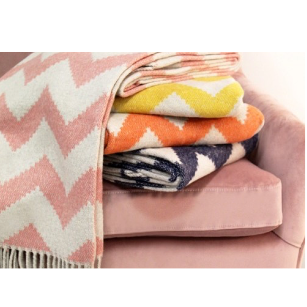 Ziggy Throw 127x178cm, Blush / Grey - The Gift & Art Gallery