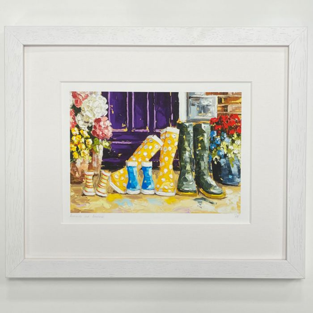 Raincoats & Sunshine Large Frame White - The Gift & Art Gallery