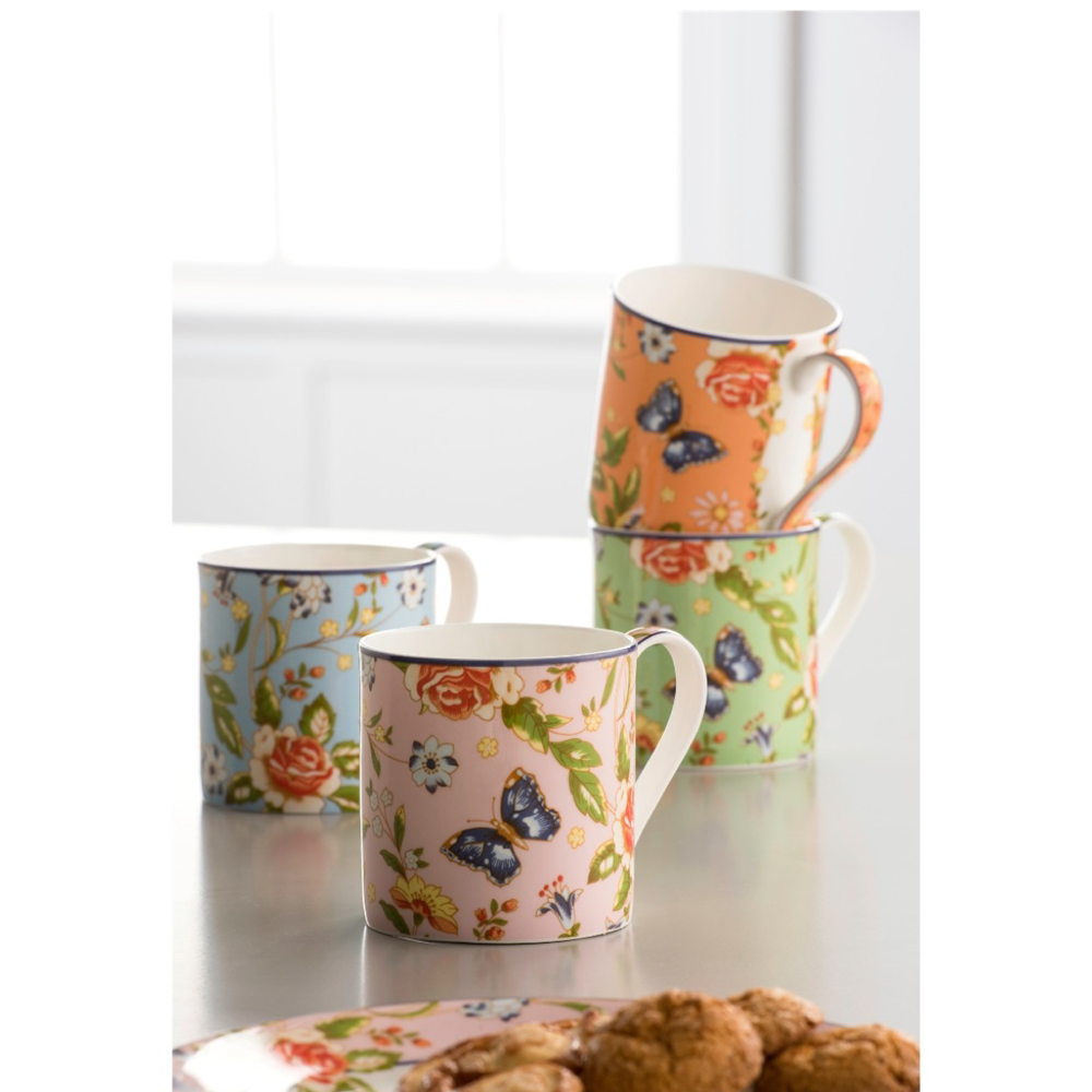 Cottage Garden Mugs - Set of 4 - The Gift & Art Gallery