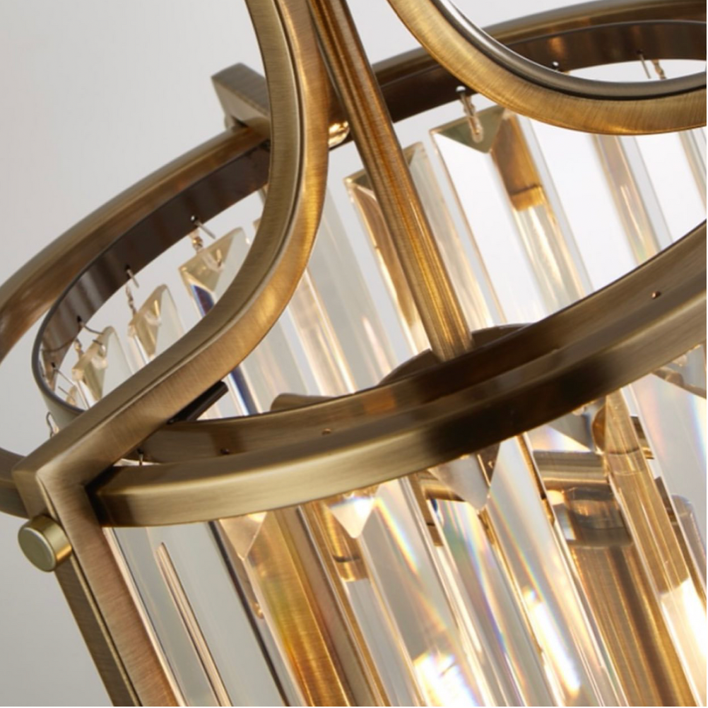 Crystal Light - Antique Brass - The Gift & Art Gallery