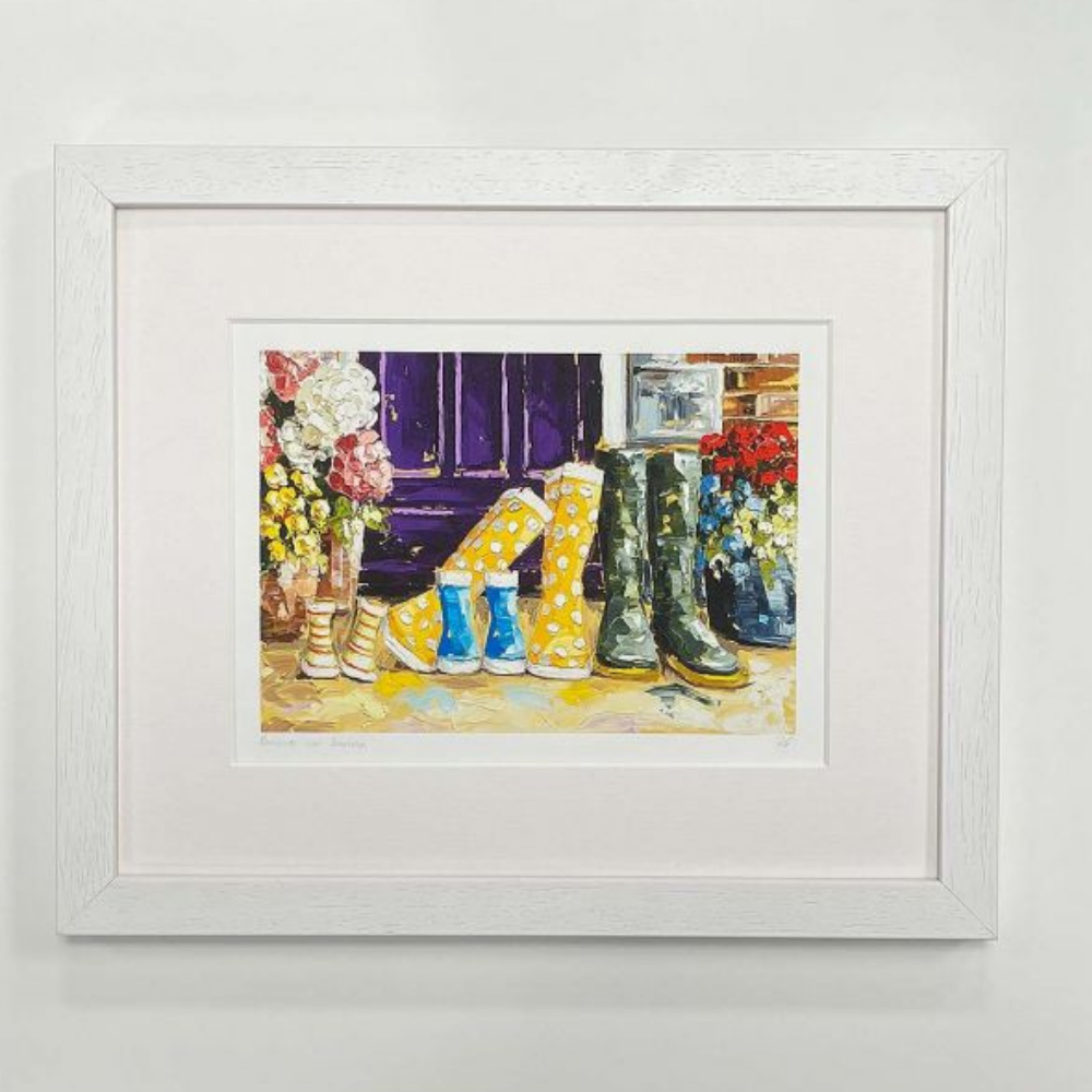 Raincoats & Sunshine Small Frame White - The Gift & Art Gallery