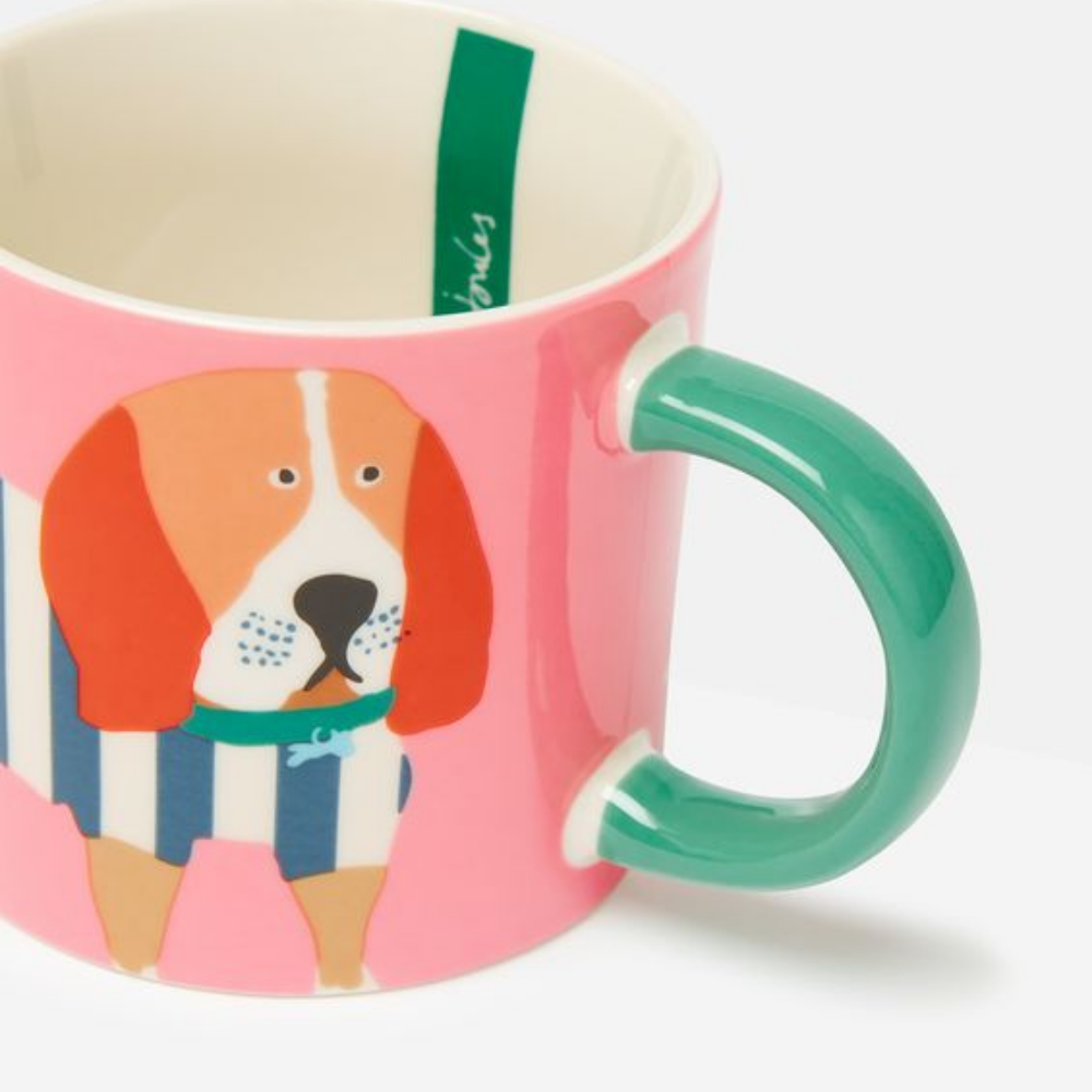 Pink Beagle Fine China Mug, 345ml, - The Gift & Art Gallery