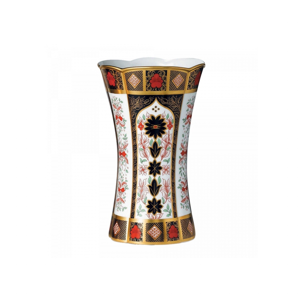 Old Imari Solid Gold Band Column Vase - The Gift & Art Gallery