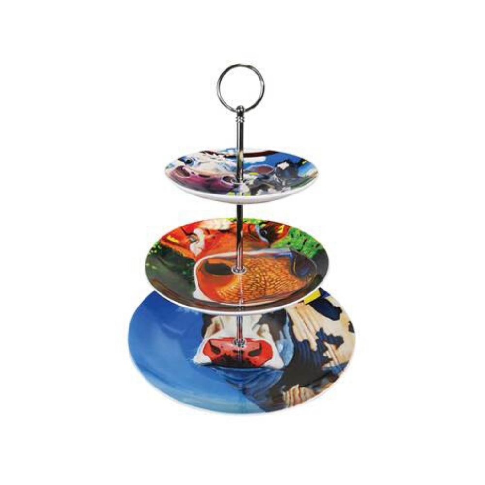 Eoin O Connor Cows Cake Stand - The Gift & Art Gallery