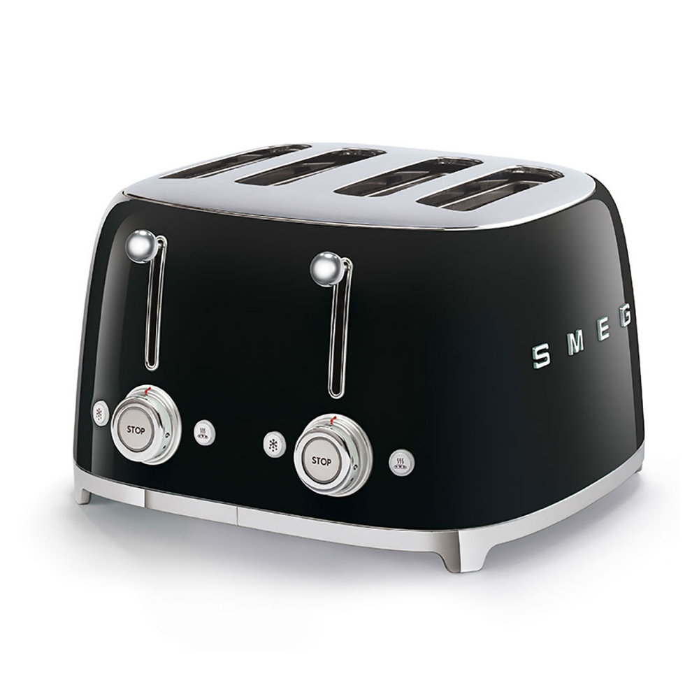 Smeg 4 Slice Toaster - Black - The Gift & Art Gallery