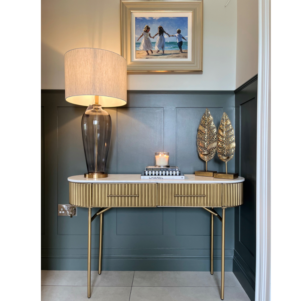 Marble Console Table Two Drawer - The Gift & Art Gallery