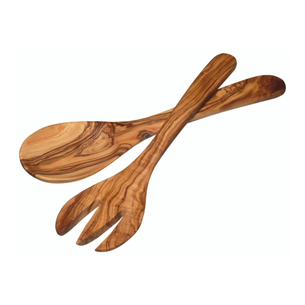Italian Olive Wood Salad Servers - The Gift & Art Gallery
