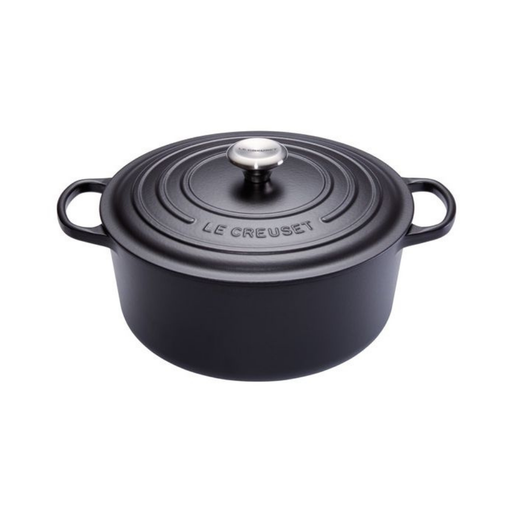 Le Creuset Casserole Pot 22cm - Satin Black - The Gift & Art Gallery