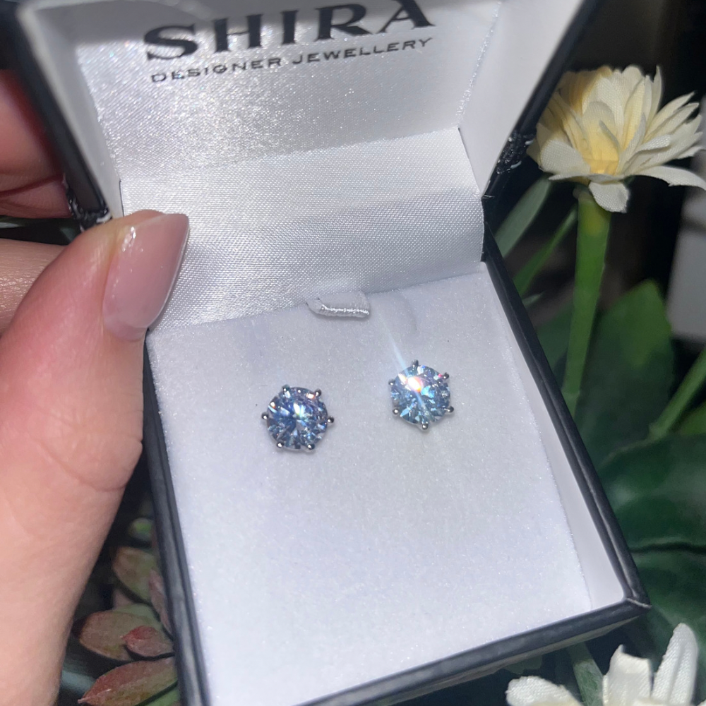 Large Round Diamanté Earrings - The Gift & Art Gallery