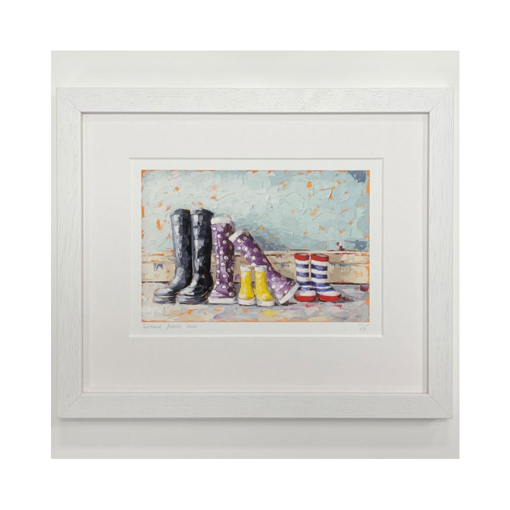 Sunshine Follows Rain White Small Frame - The Gift & Art Gallery