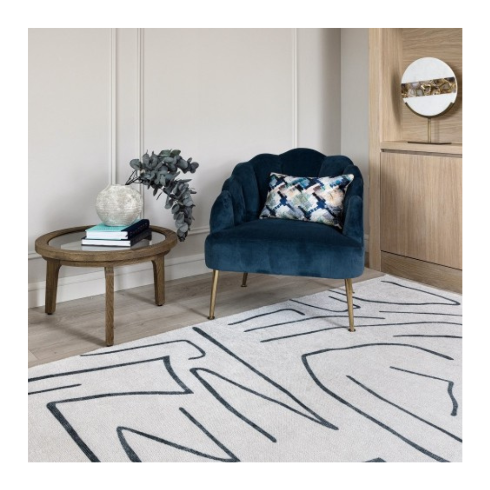 Scatterbox - Fallon Ivory/Charcoal Rug - The Gift & Art Gallery