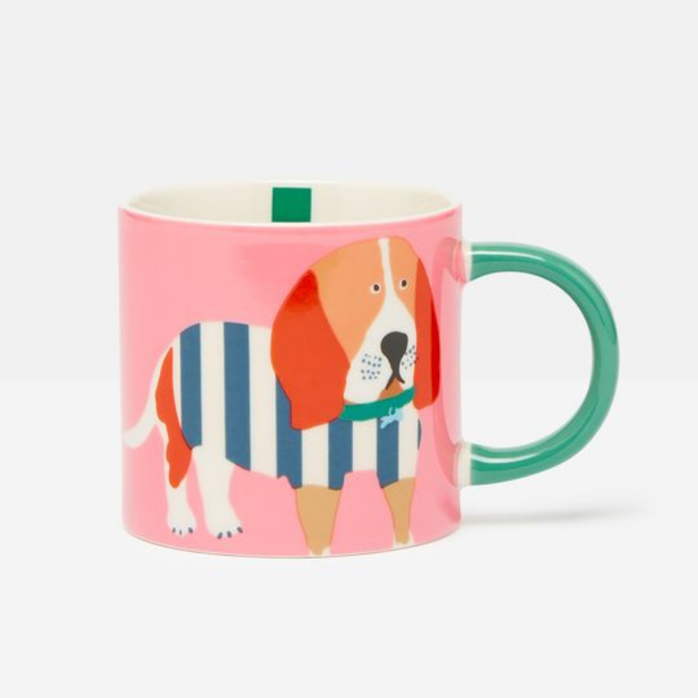 Pink Beagle Fine China Mug, 345ml, - The Gift & Art Gallery