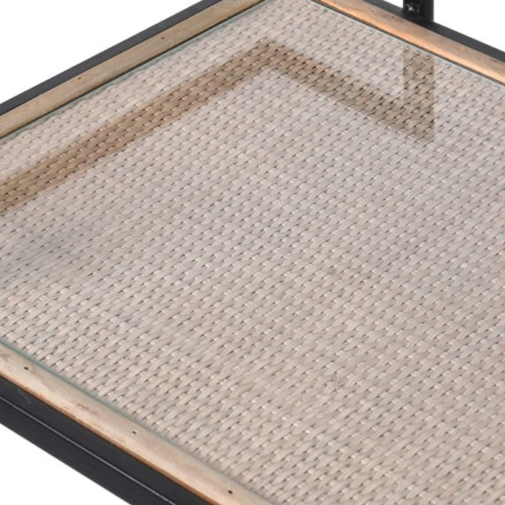 Rattan & Iron Trolley - The Gift & Art Gallery