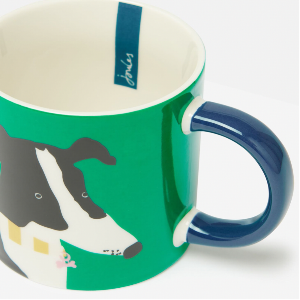 Green Dog Fine China Mug, 345ml - The Gift & Art Gallery