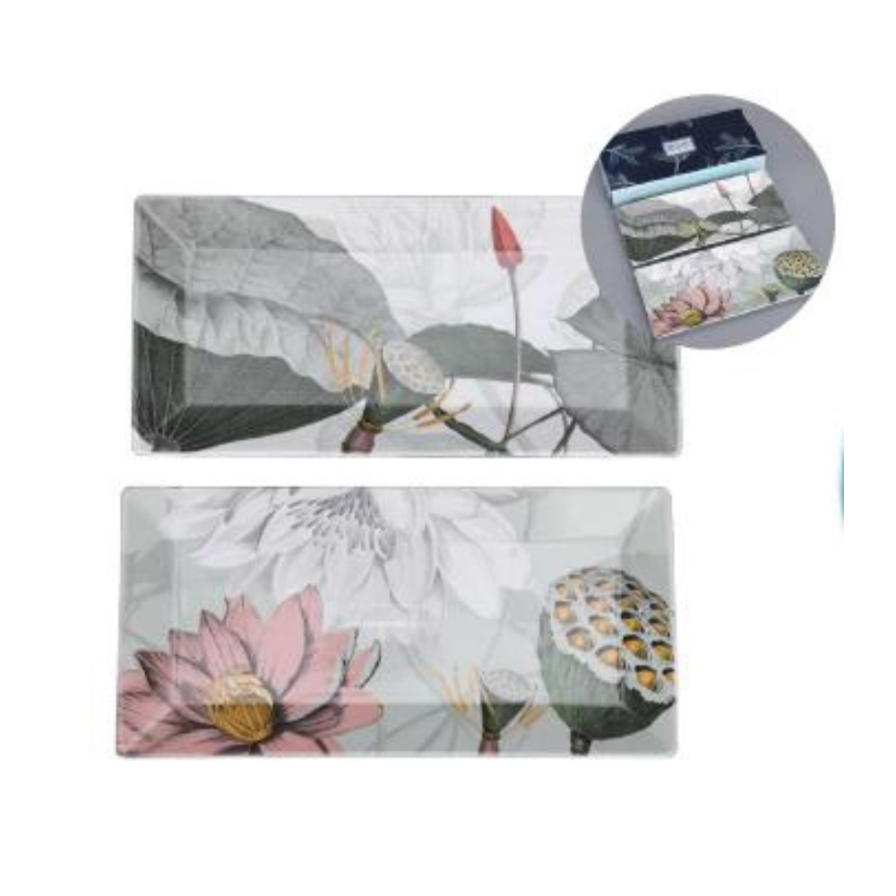 Natures Bloom Set of 2 Platters - The Gift & Art Gallery