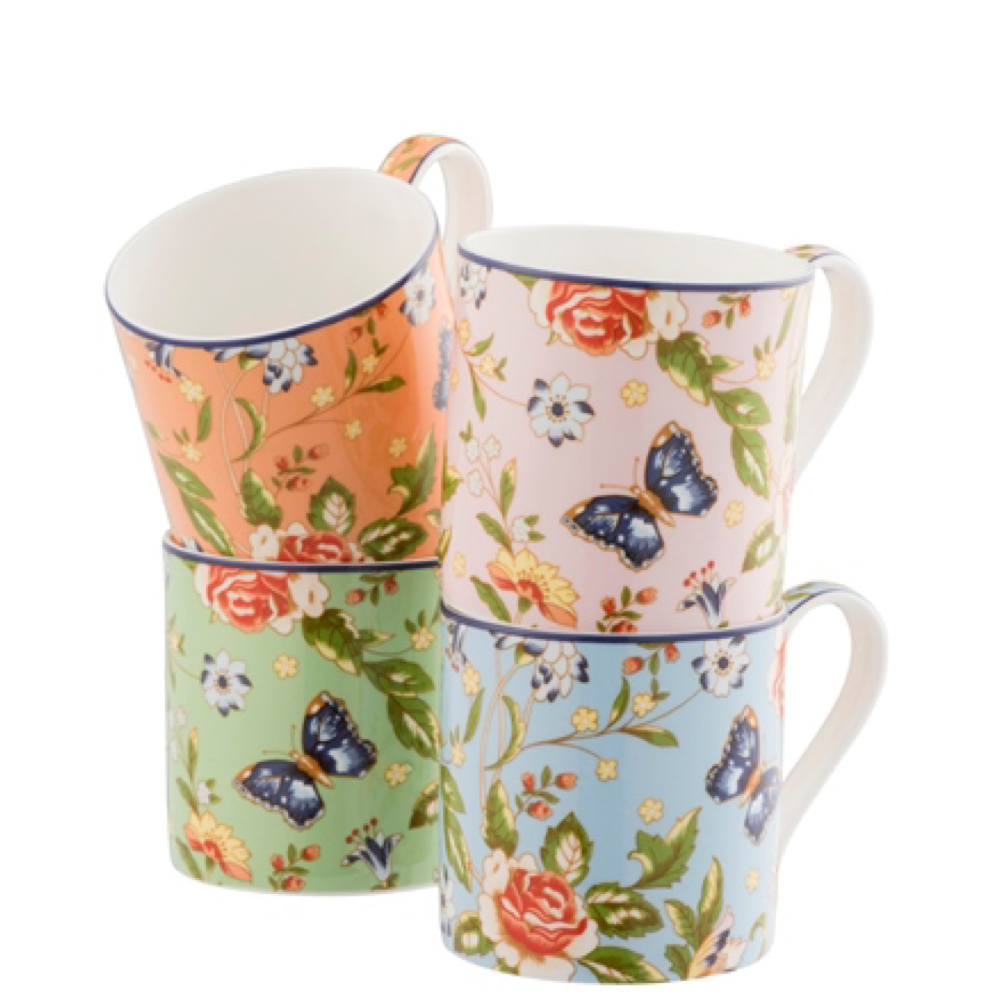 Cottage Garden Mugs - Set of 4 - The Gift & Art Gallery