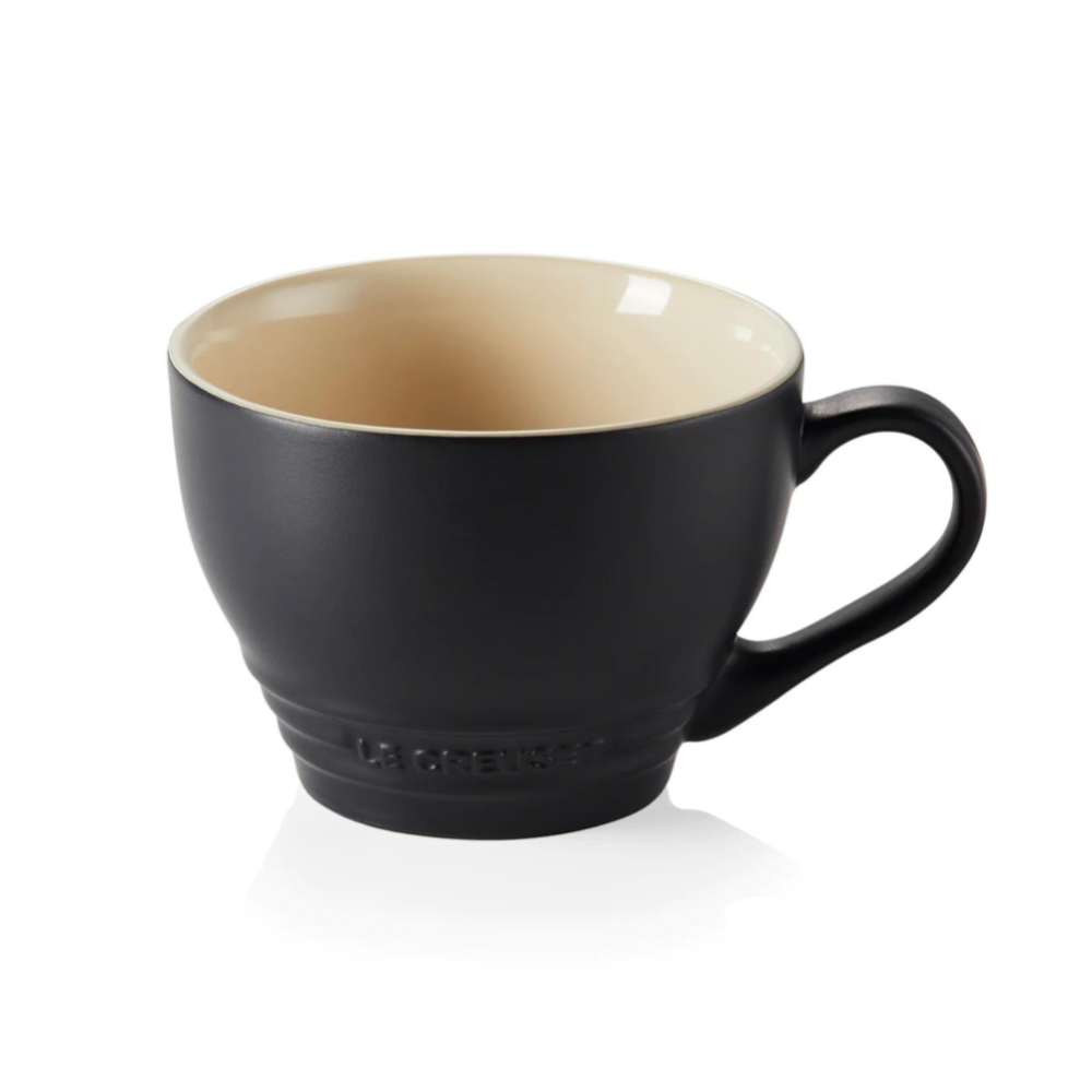 Stoneware Giant Cappuccino Cup - Satin Black - The Gift & Art Gallery