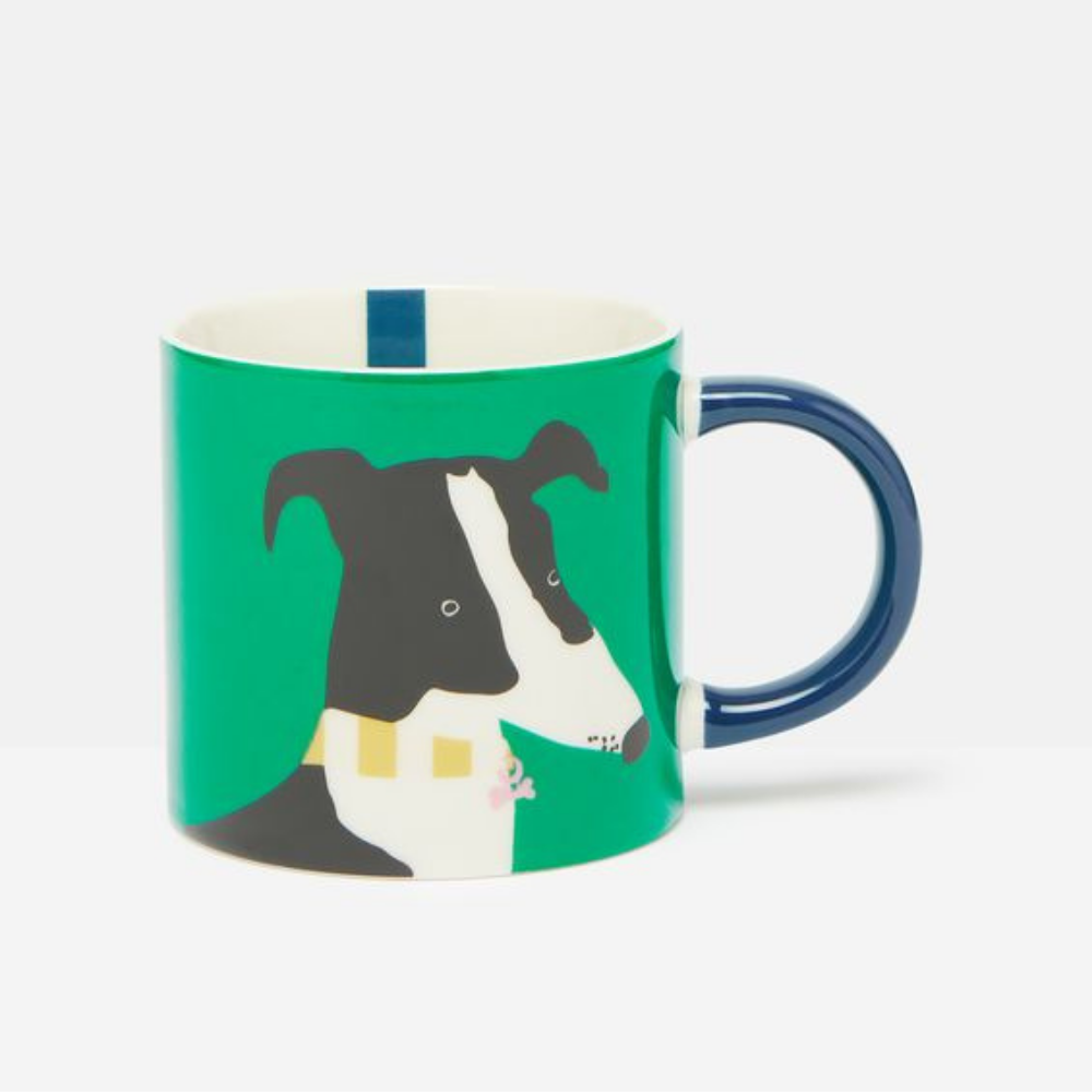 Green Dog Fine China Mug, 345ml - The Gift & Art Gallery