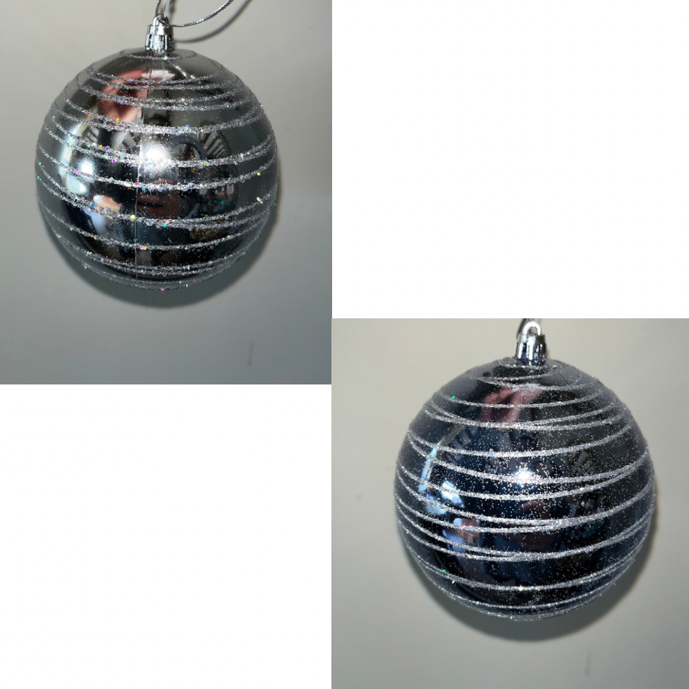 Horizontal Lines Christmas Bauble