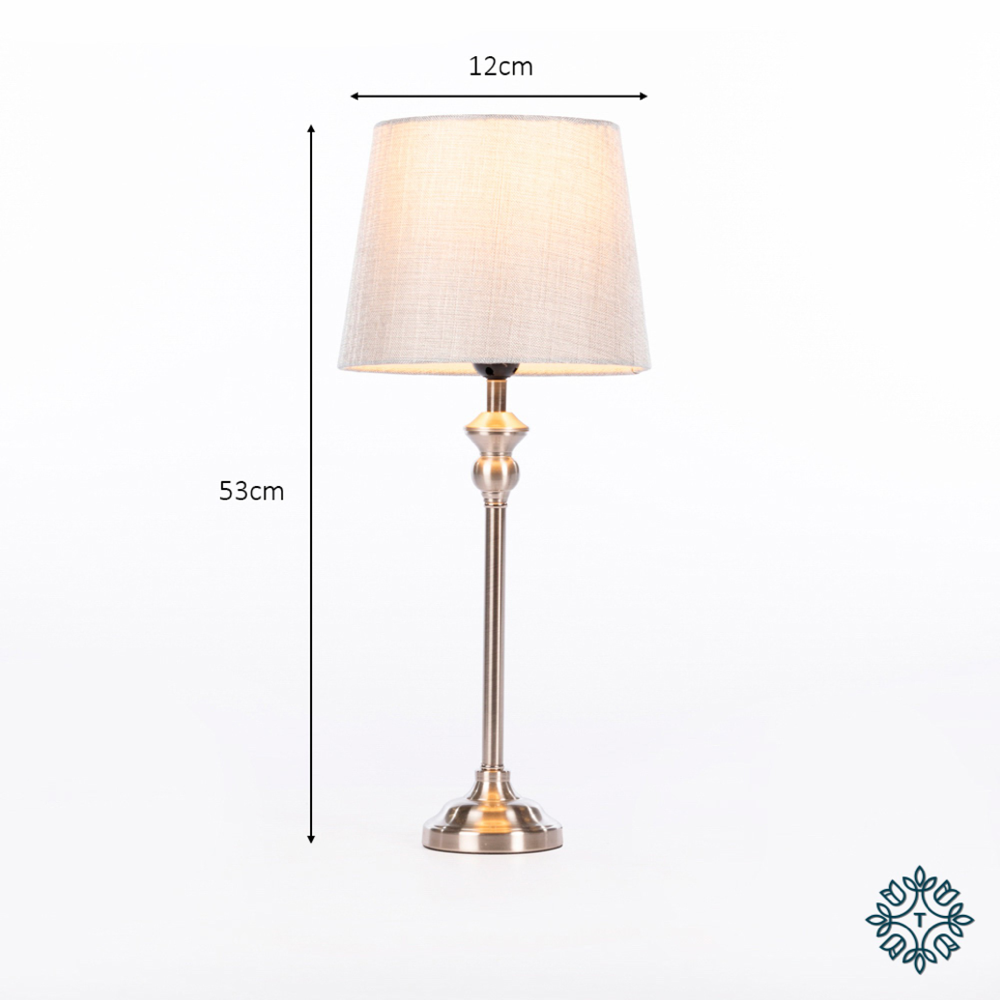 Dani Mini Buffet Lamp Silver 53cm - The Gift & Art Gallery