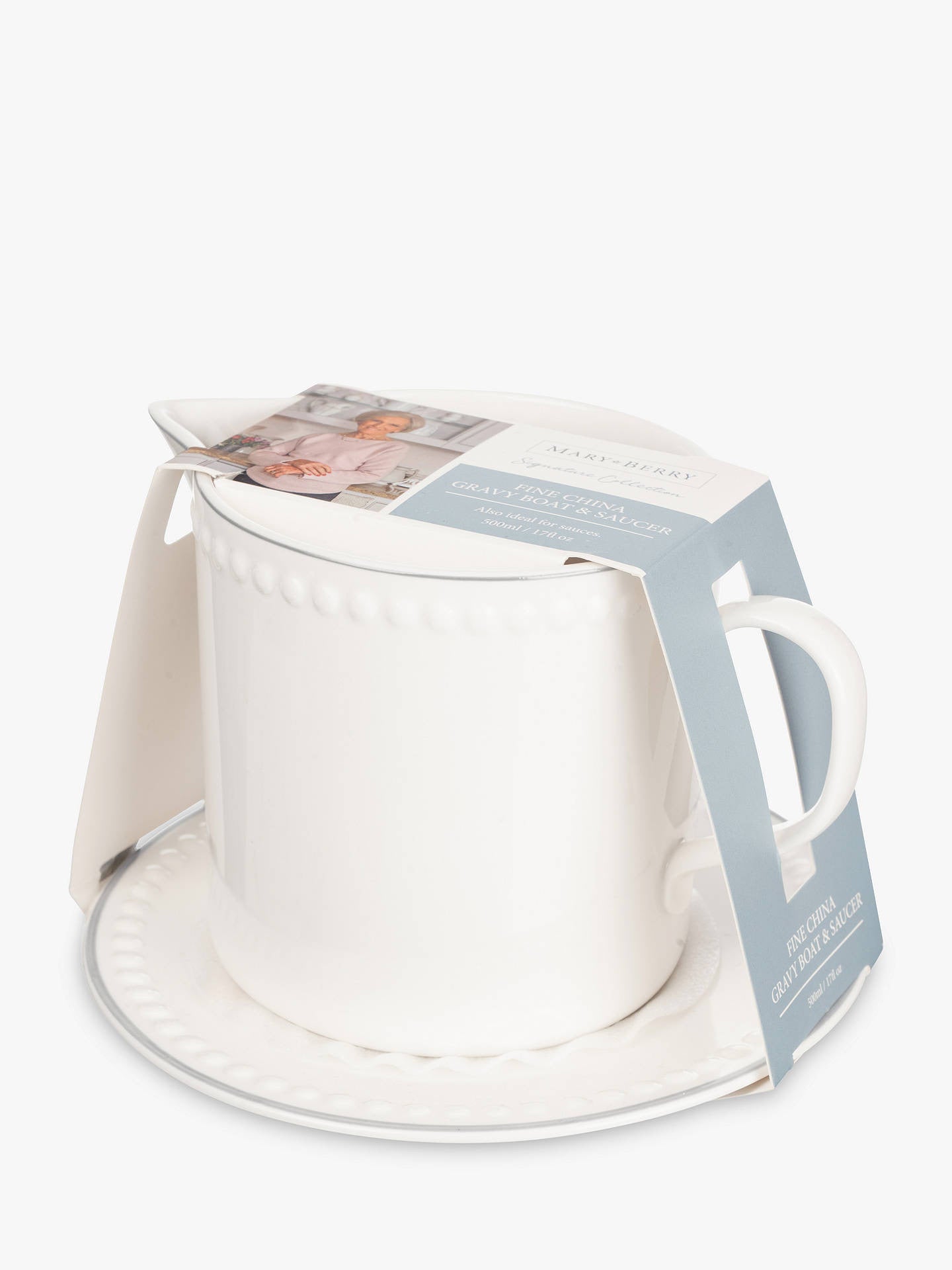 Mary Berry Signature Jug & Saucer, 500ml, White - The Gift & Art Gallery