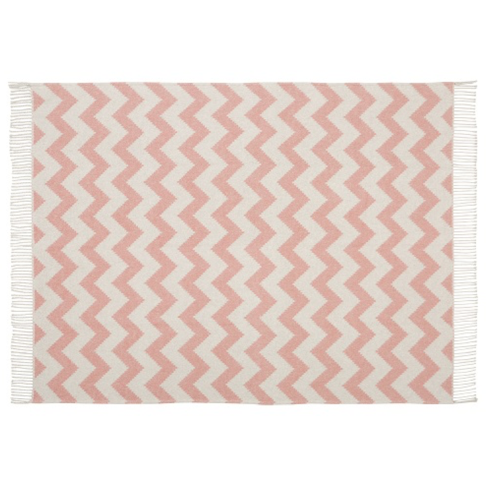 ziggy blush/grey throw