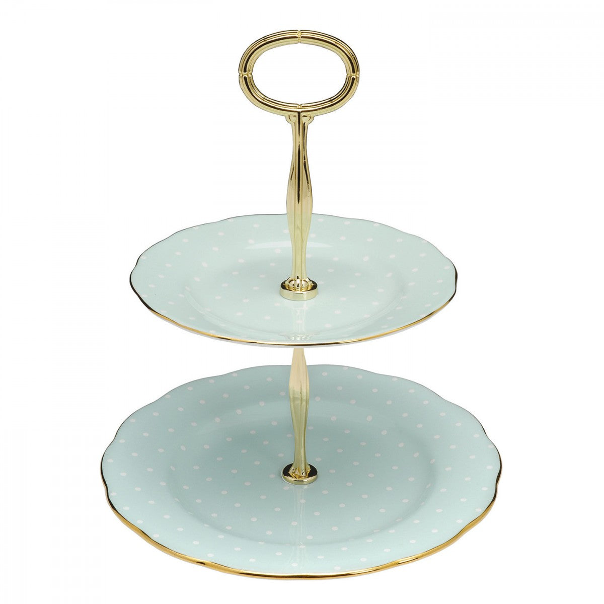 Polka Rose Vintage 2-Tier Cake Stand - The Gift & Art Gallery