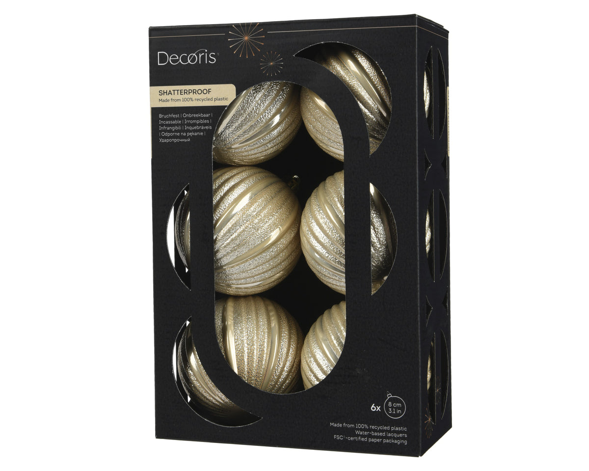 Pearl Bauble Set of 6