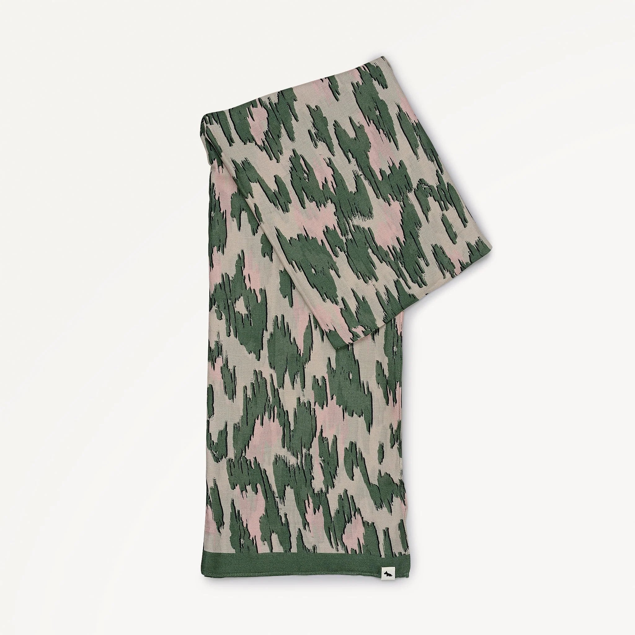 Abstract Animal Scarf, Pink/Green