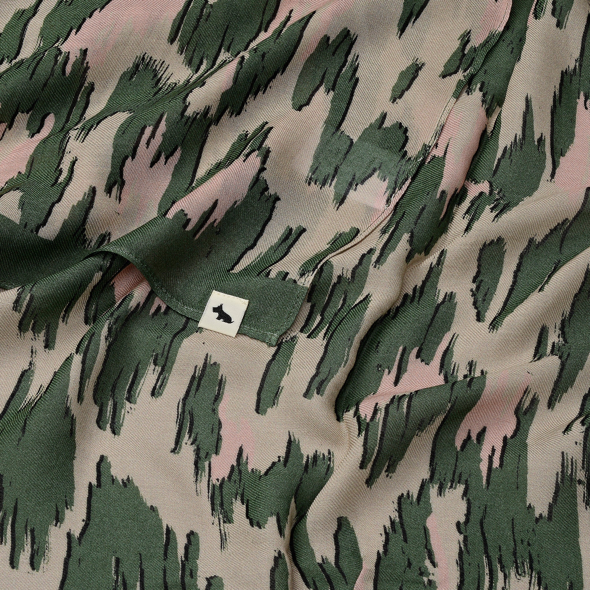 Abstract Animal Scarf, Pink/Green