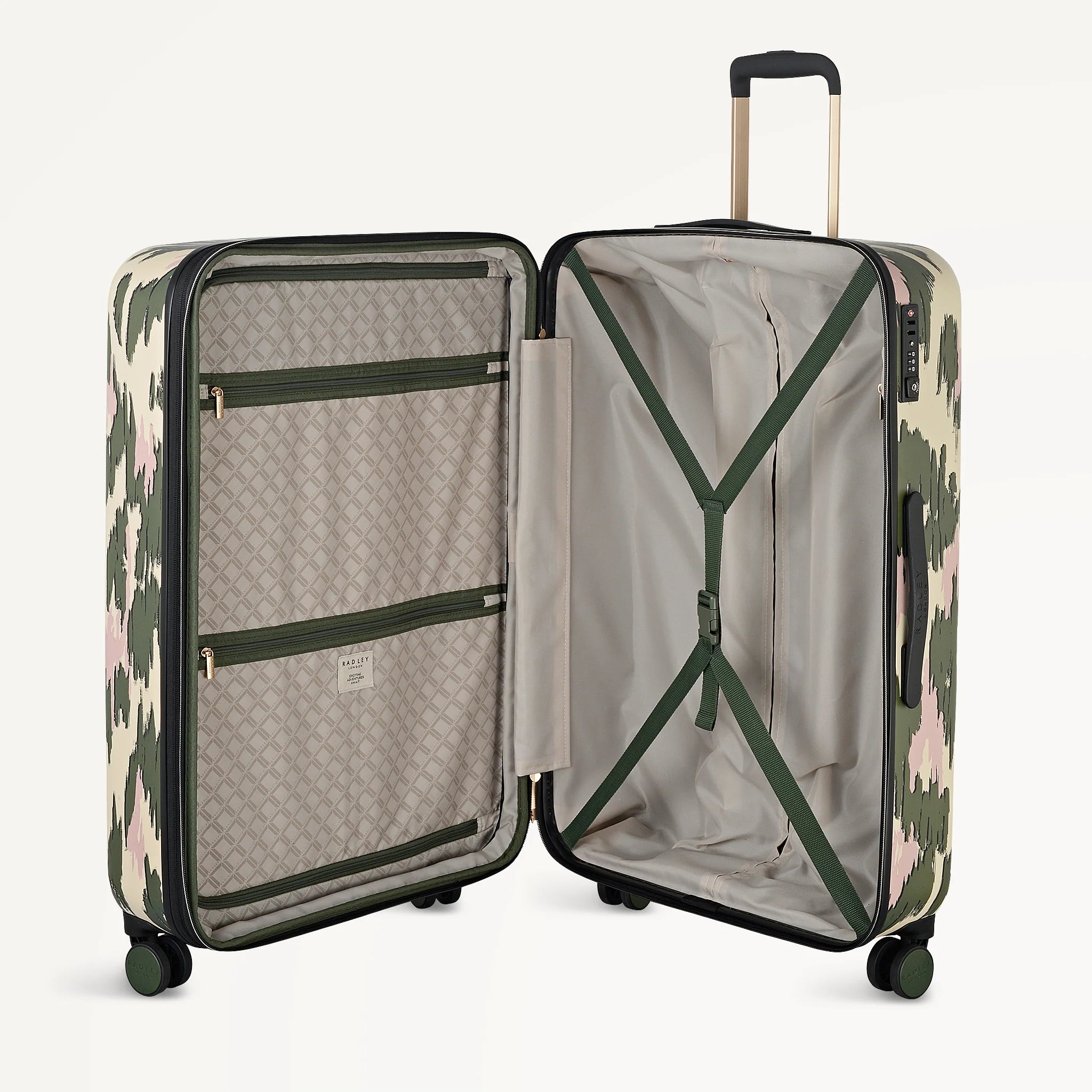 Abstract Animal 4 wheel Suitcase, Large