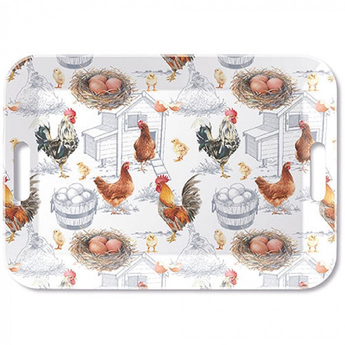 Chicken Farm Tray Melamine 33x47cm