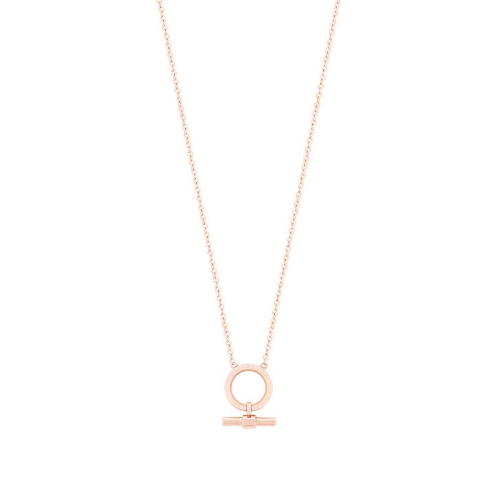 CIRCLE-BAR PENDANT ROSE GOLD