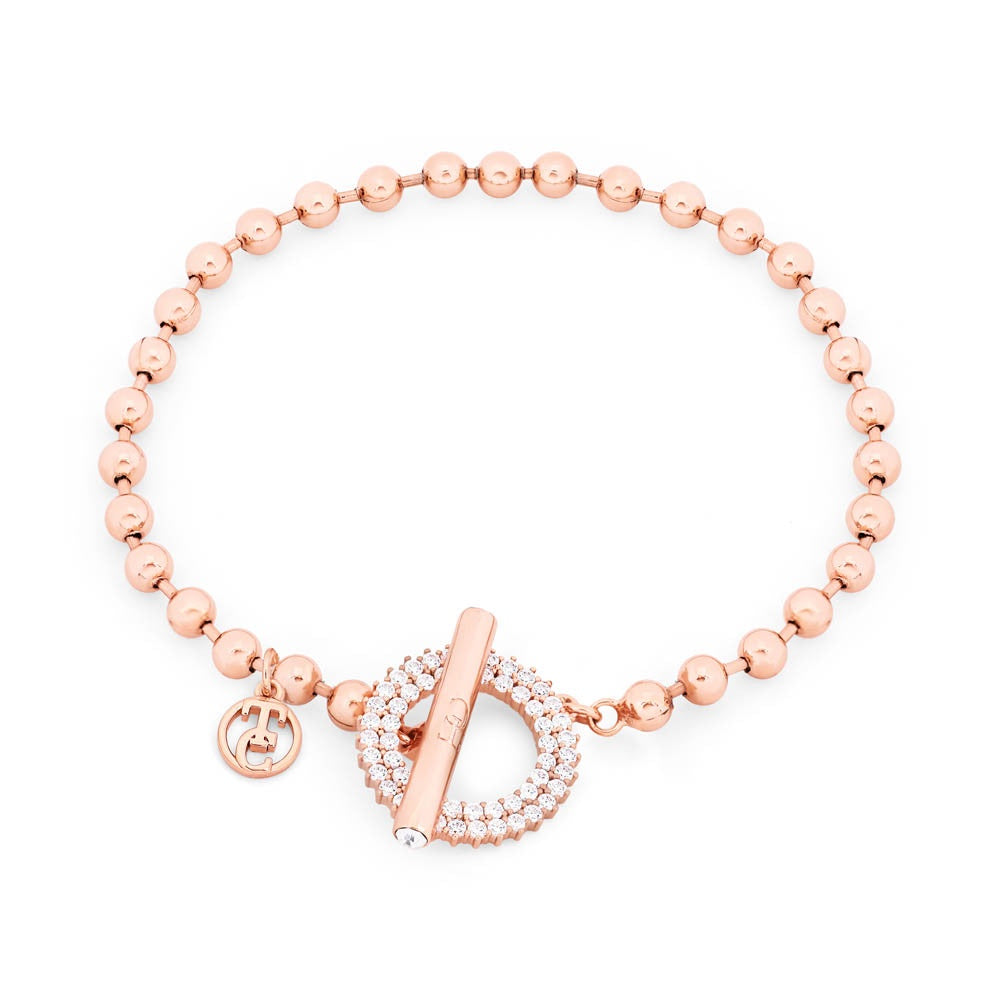 T-Bar Ball Bracelet Rose Gold